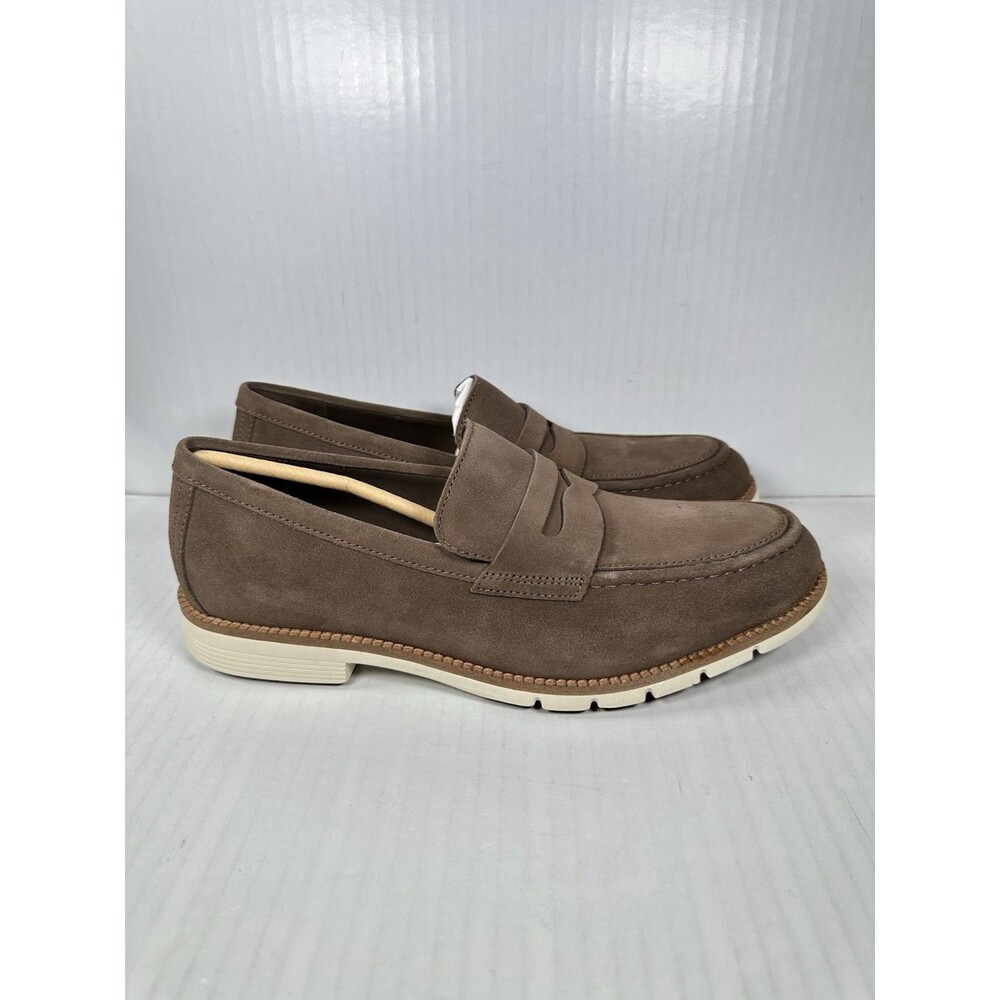 Cole Haan FlexGrand+ Men Penny Loafer Size 8.5 Brown Suede Slip-On Cushioned NEW